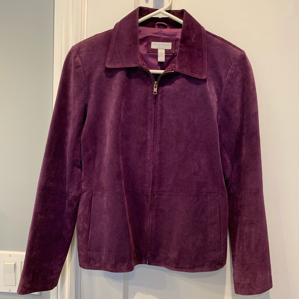 Genuine Leather Suede Jacket Women Petite Small